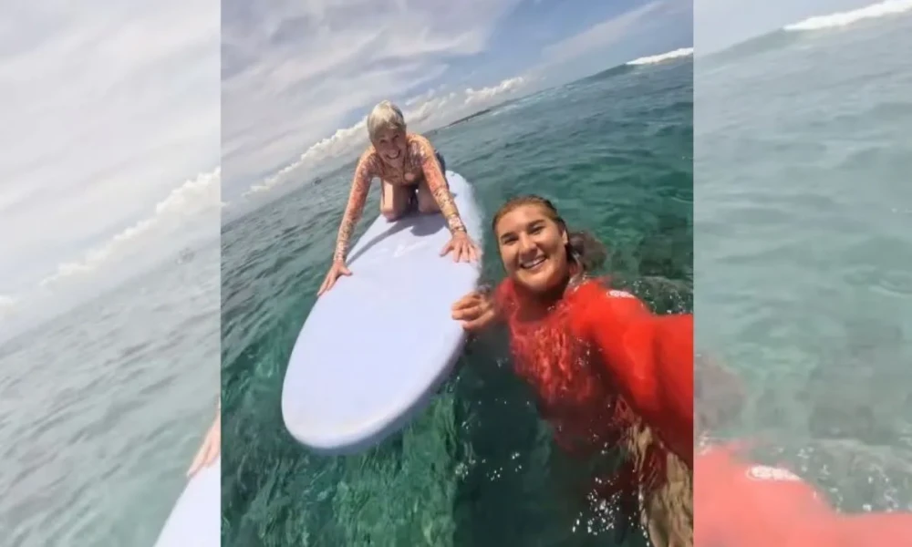 Γιατί ποτέ δεν είναι αργά! Εγγονή μαθαίνει surf στην 80χρονη γιαγιά της (Βίντεο)